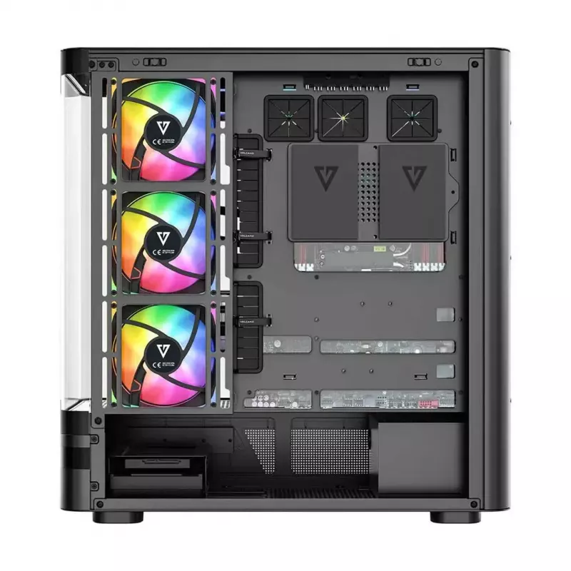 Caja de ordenador MODECOM VOLCANO AQ200 ARGB MIDI negra