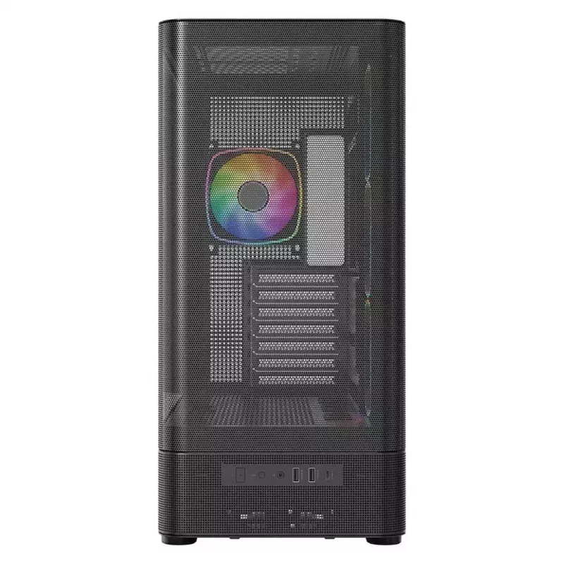 Caja de PC MODECOM VOLCANO AQ400 ARGB MIDI negra — MODECOM MC-A-AQ400-4FA-B