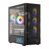 Caja de PC MODECOM VOLCANO AQ400 ARGB MIDI negra — MODECOM MC-A-AQ400-4FA-B