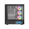 Caja de PC MODECOM VOLCANO AQ400 ARGB MIDI negra — MODECOM MC-A-AQ400-4FA-B