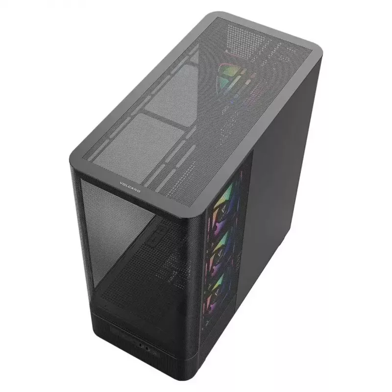 Caja de PC MODECOM VOLCANO AQ400 ARGB MIDI negra — MODECOM MC-A-AQ400-4FA-B