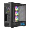 Caja de PC MODECOM VOLCANO AQ400 ARGB MIDI negra — MODECOM MC-A-AQ400-4FA-B