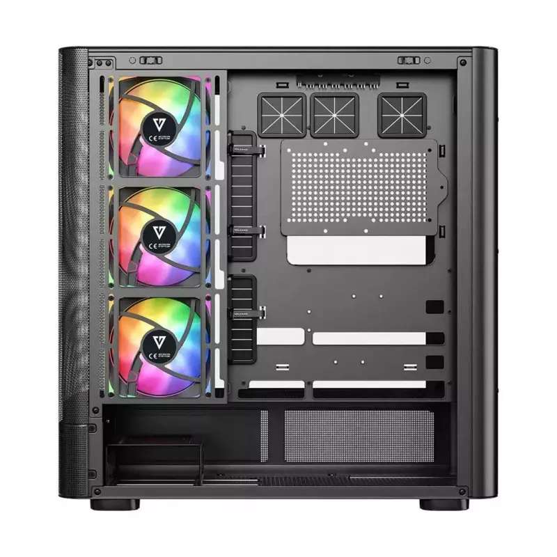 Caja de PC MODECOM VOLCANO AQ400 ARGB MIDI negra — MODECOM MC-A-AQ400-4FA-B