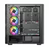 Caja de PC MODECOM VOLCANO AQ400 ARGB MIDI negra — MODECOM MC-A-AQ400-4FA-B