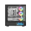 Caja de PC MODECOM VOLCANO AQ400 ARGB MIDI negra — MODECOM MC-A-AQ400-4FA-B