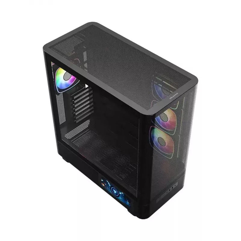 Caja de PC MODECOM VOLCANO AQ400 ARGB MIDI negra — MODECOM MC-A-AQ400-4FA-B