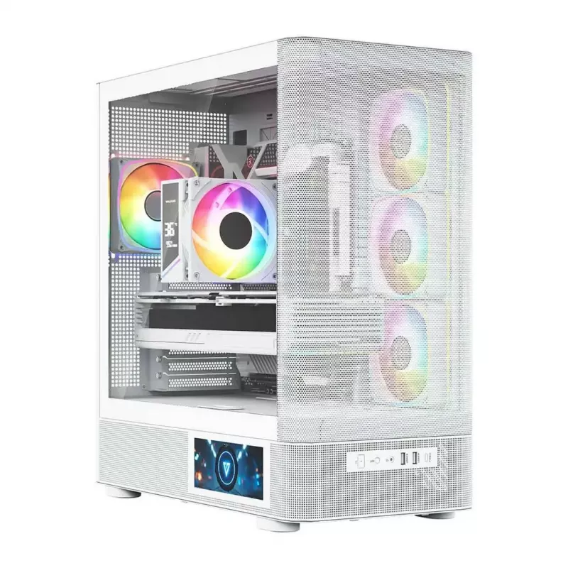 Caja de ordenador MODECOM VOLCANO AQ400 ARGB MIDI Tower, blanca