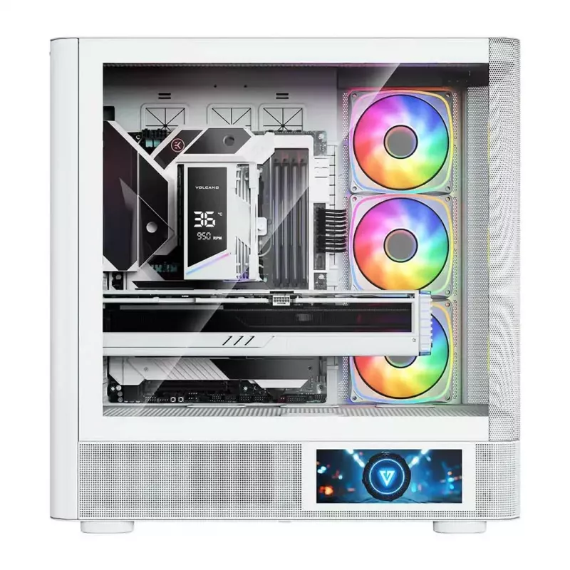 Caja de ordenador MODECOM VOLCANO AQ400 ARGB MIDI Tower, blanca