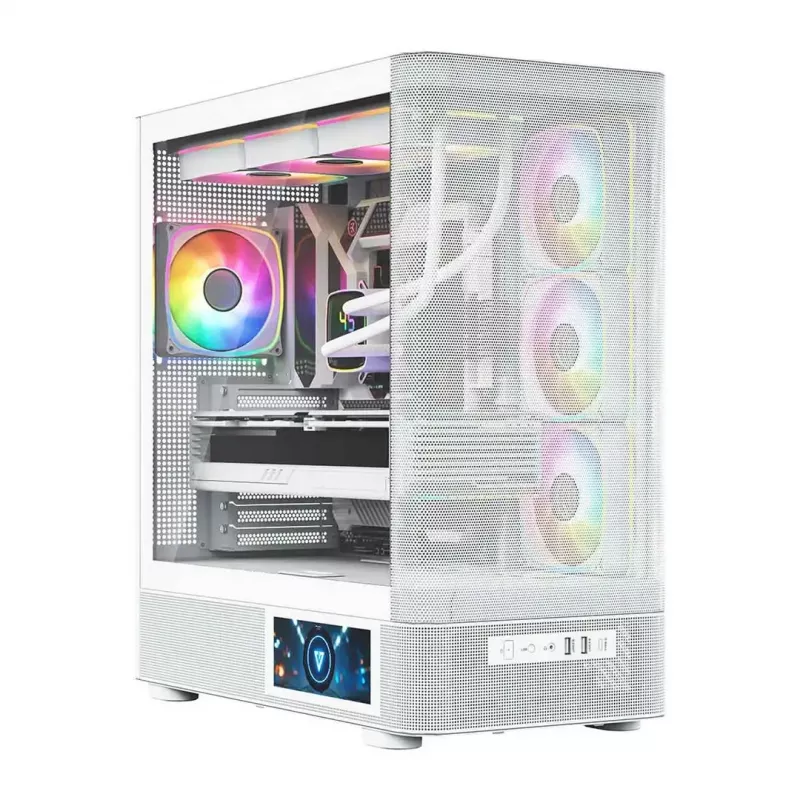 Caja de ordenador MODECOM VOLCANO AQ400 ARGB MIDI Tower, blanca