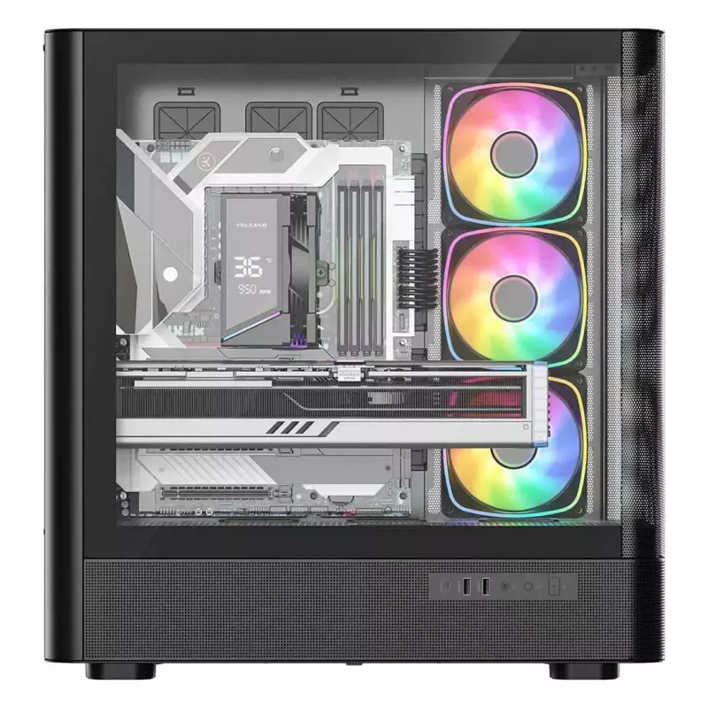 Caja de ordenador MODECOM VOLCANO AQ500 ARGB MIDI negra