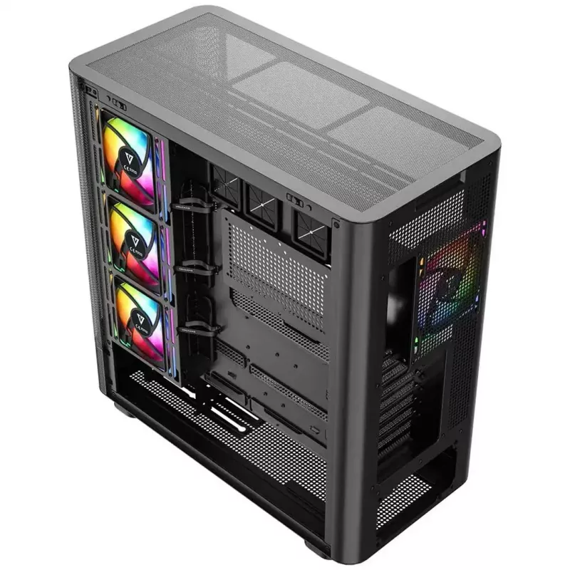Caja de ordenador MODECOM VOLCANO AQ500 ARGB MIDI negra