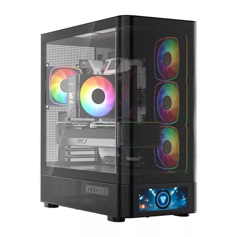 Caja de ordenador MODECOM VOLCANO AQ500 ARGB MIDI negra