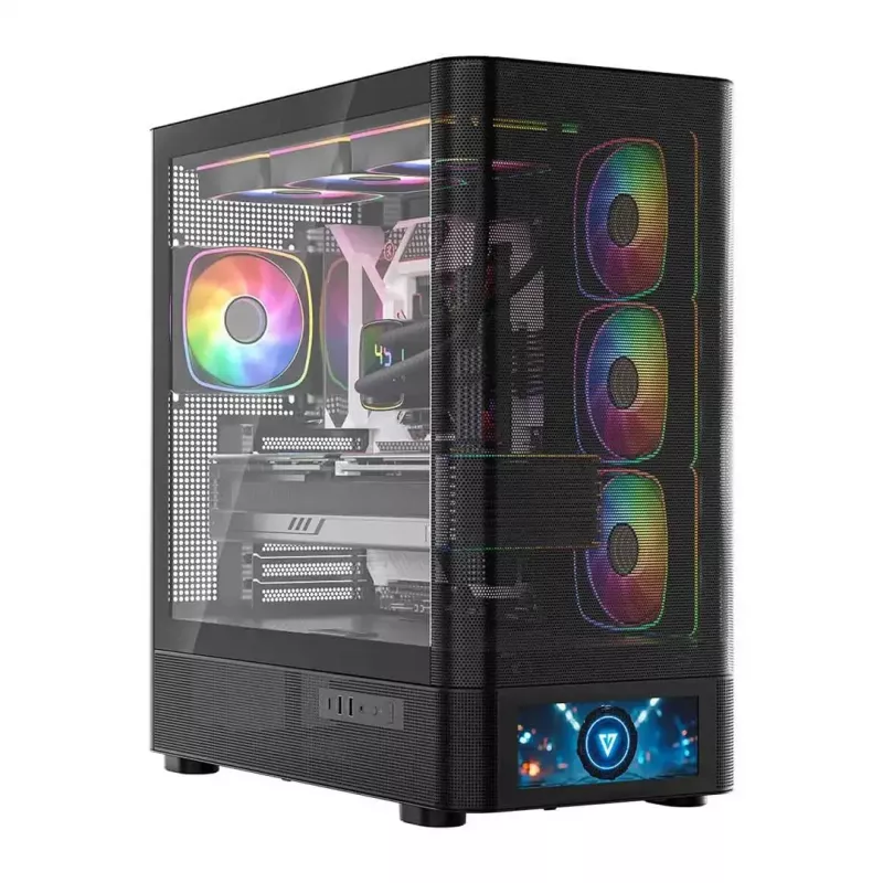 Caja de ordenador MODECOM VOLCANO AQ500 ARGB MIDI negra