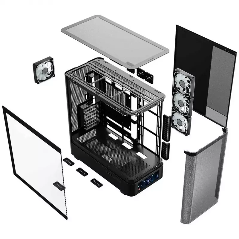 Caja de ordenador MODECOM VOLCANO AQ500 ARGB MIDI negra