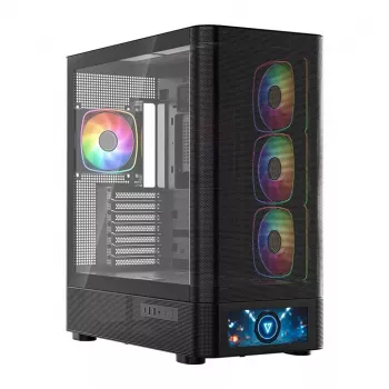 Caja de ordenador MODECOM VOLCANO AQ500 ARGB MIDI negra