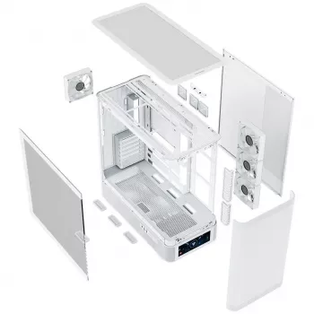 Caja de ordenador MODECOM VOLCANO AQ500 ARGB MIDI blanca