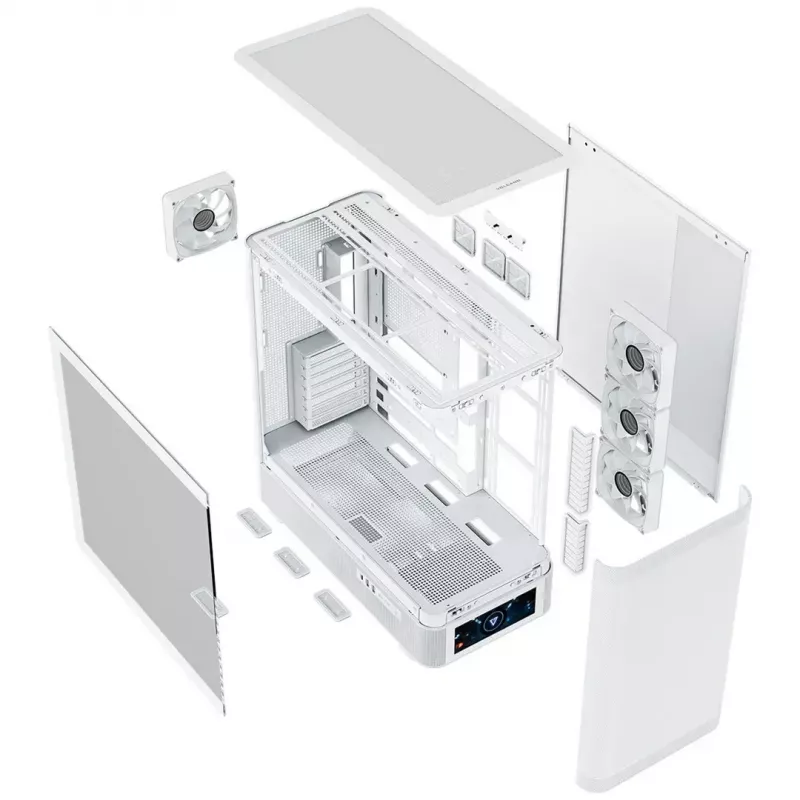Caja de ordenador MODECOM VOLCANO AQ500 ARGB MIDI blanca