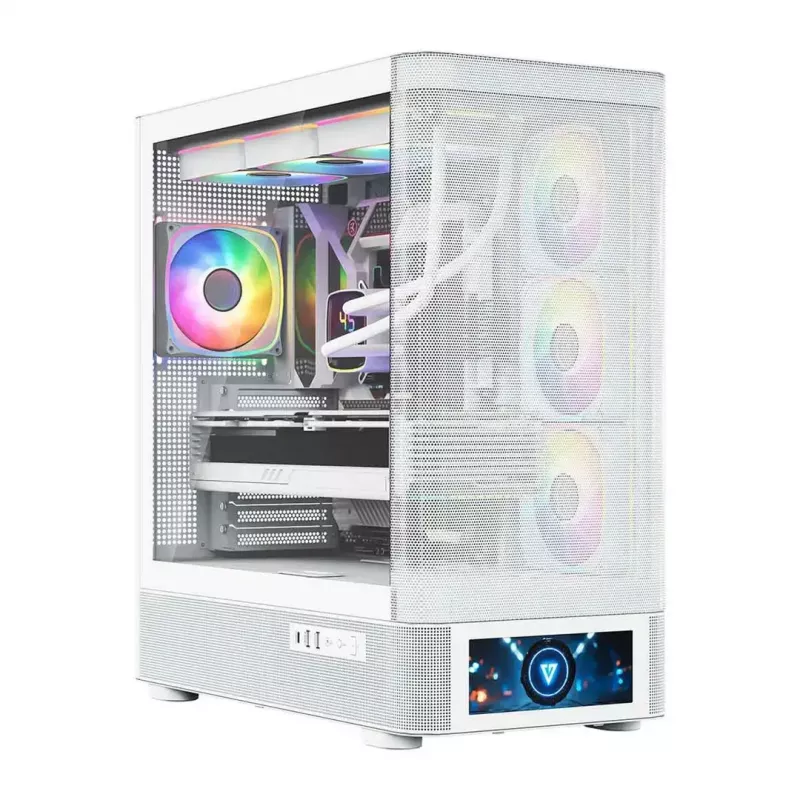 Caja de ordenador MODECOM VOLCANO AQ500 ARGB MIDI blanca