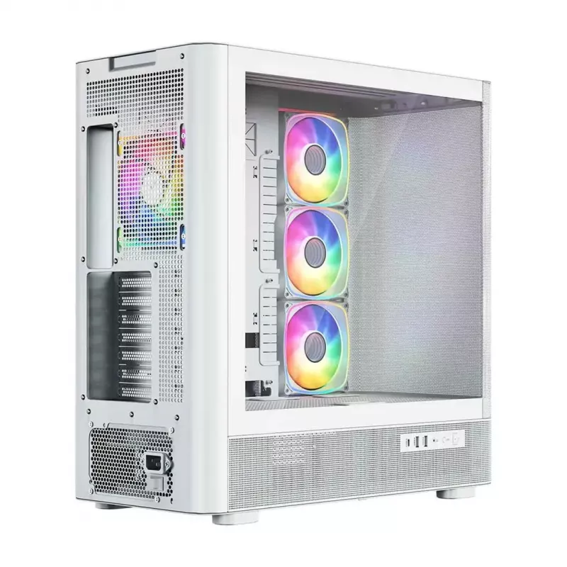 Caja de ordenador MODECOM VOLCANO AQ500 ARGB MIDI blanca