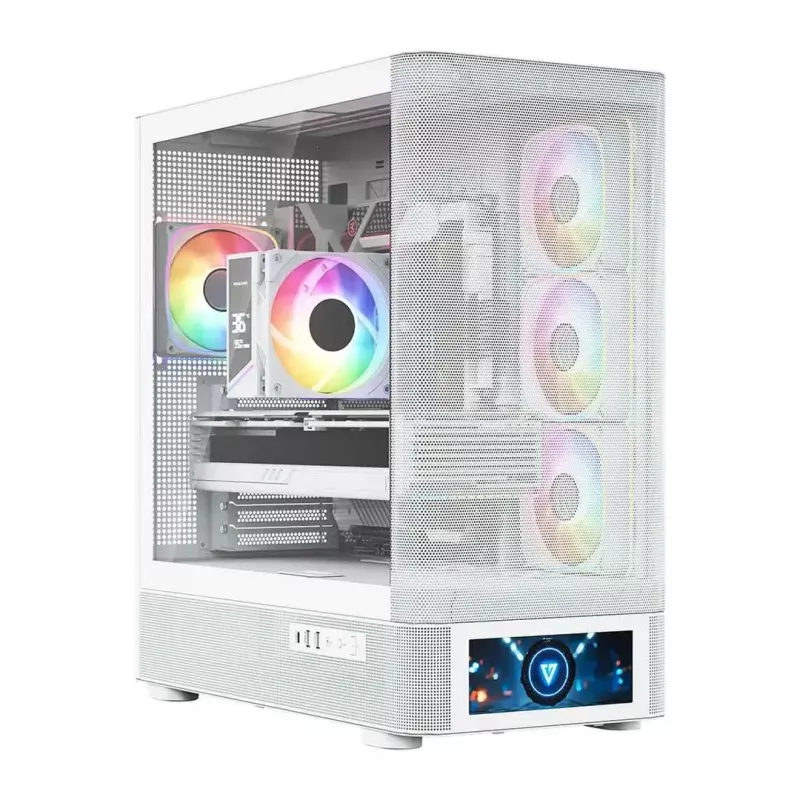 Caja de ordenador MODECOM VOLCANO AQ500 ARGB MIDI blanca