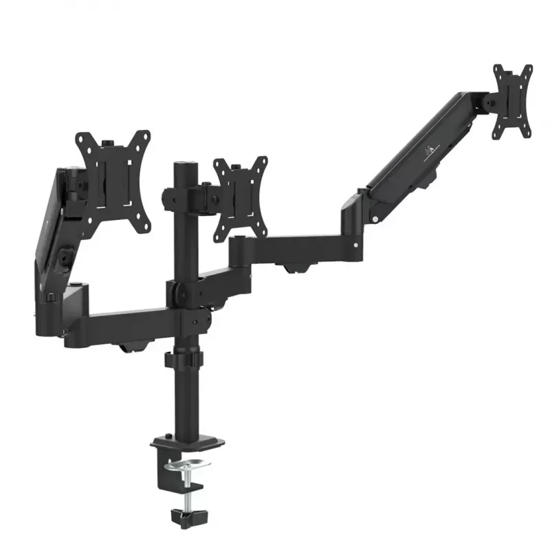 Soporte de monitor MACLEAN MC-137 — resorte de gas, para 3 monitores 17