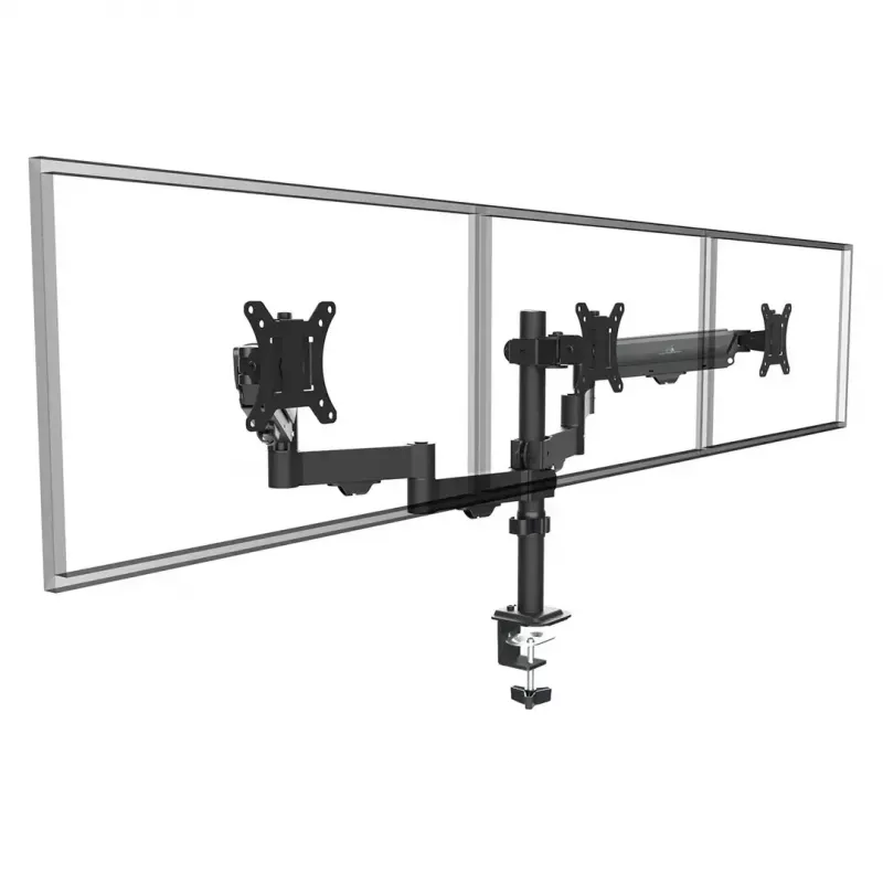 Soporte de monitor MACLEAN MC-137 — resorte de gas, para 3 monitores 17