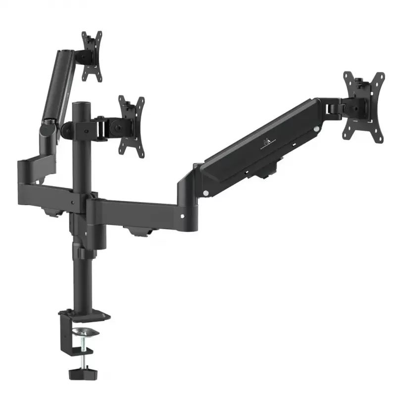 Soporte de monitor MACLEAN MC-137 — resorte de gas, para 3 monitores 17