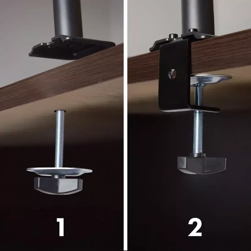 Soporte de monitor MACLEAN MC-137 — resorte de gas, para 3 monitores 17