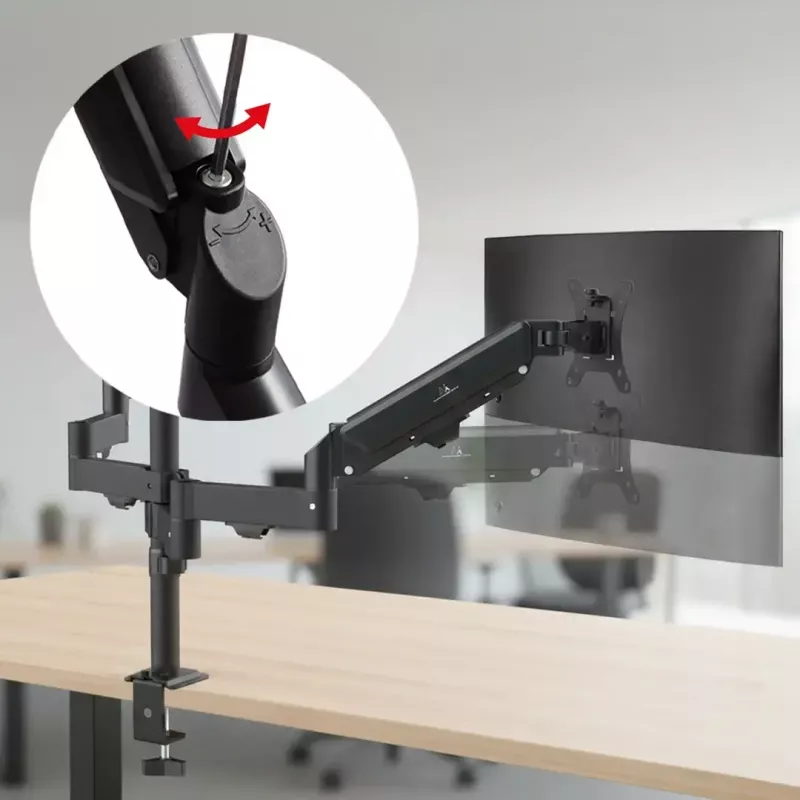 Soporte de monitor MACLEAN MC-137 — resorte de gas, para 3 monitores 17
