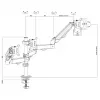 Soporte de monitor MACLEAN MC-137 — resorte de gas, para 3 monitores 17