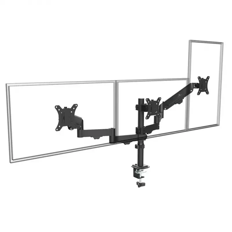 Soporte de monitor MACLEAN MC-137 — resorte de gas, para 3 monitores 17