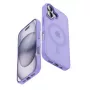 Funda MagSafe magnética Crong Hybrid Matte para iPhone 17 — lavanda translúcido, PC+TPU