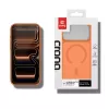 Funda MagSafe magnética Crong Hybrid Matte para iPhone 17 Pro — PC+TPU, naranja translúcido
