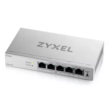 Switch gestionado L2 Gigabit PoE de sobremesa Zyxel GS1200-5HPV3 — 5x Gigabit (10/100/1000), PoE, entrada DC, capacidad de conmutación 10 Gbit/s