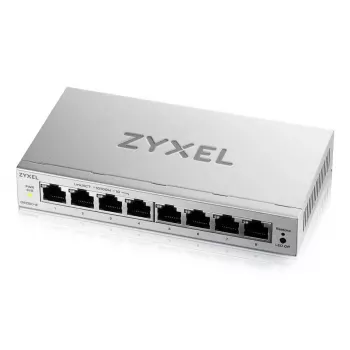 Switch gestionado L2 Gigabit Ethernet Zyxel GS1200-8V3 — 8x RJ-45 10/100/1000, 16 Gbit/s, MAC 4000, sobremesa, gris