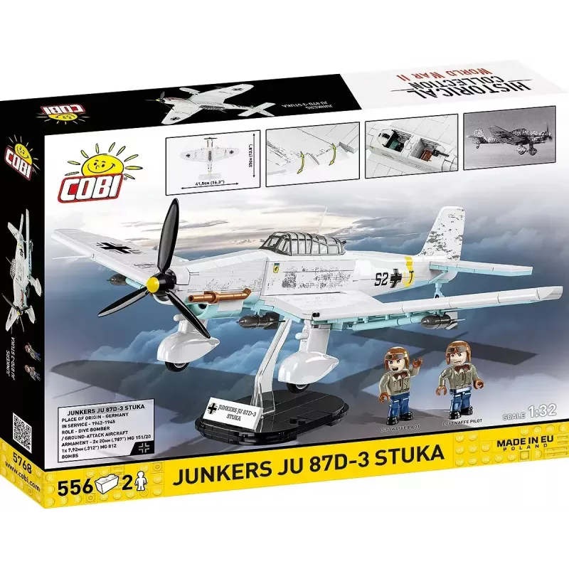 Set de construcción Cobi Blocks Junkers JU 87D-3 Stuka 556 piezas