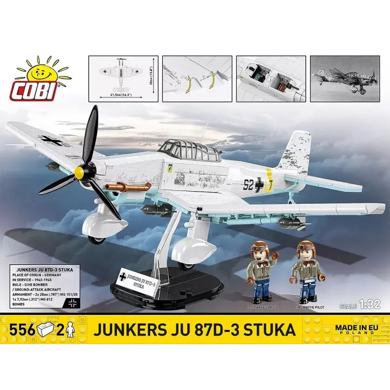 Set de construcción Cobi Blocks Junkers JU 87D-3 Stuka 556 piezas