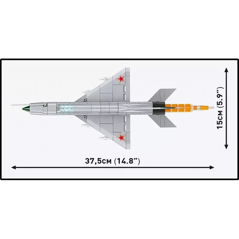 Bloques de construcción Cobi MiG-21 MF set de 381 bloques — maqueta de juguete para montar