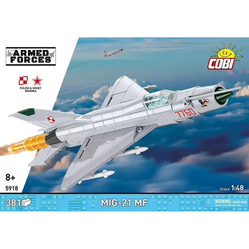 Bloques de construcción Cobi MiG-21 MF set de 381 bloques — maqueta de juguete para montar