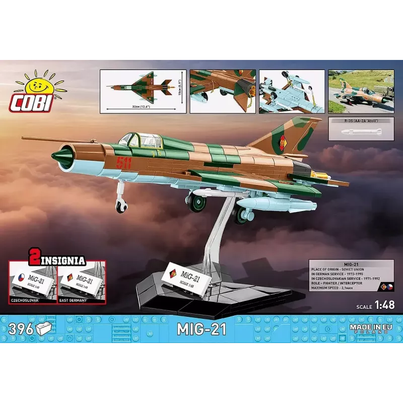 Maqueta Cobi MiG-21 396 piezas — set de construcción Cobi Blocks
