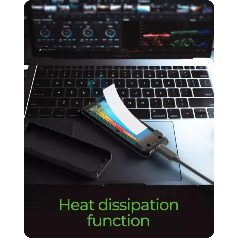Caja para SSD M.2 NVMe ICY BOX con USB 3.2 Gen 2 Type-C e iluminación RGB
