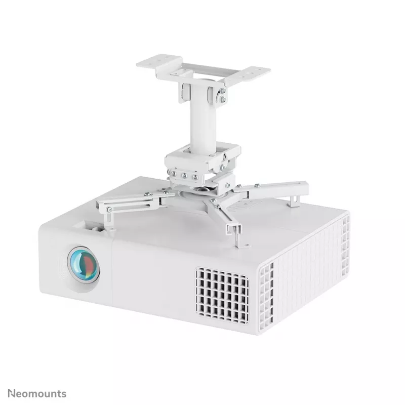 Soporte de techo para proyector Neomounts CL25-530WH1 — totalmente móvil, carga máx. 45 kg, altura 25,5 cm, blanco