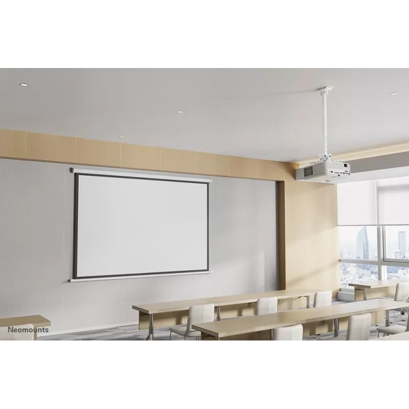Soporte de techo para proyector Neomounts CL25-540WH1 – h 60,5–90,5 cm – fácil montaje – totalmente móvil