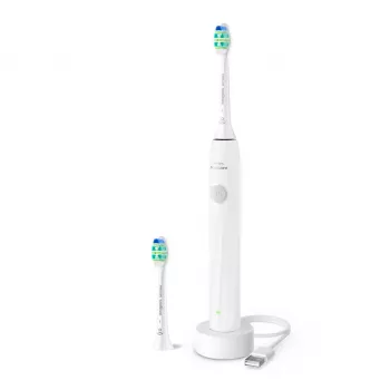Cepillo de dientes sónico recargable Philips Sonicare 2100 HX4022/01 — 1 mango, 2 cabezales, batería de Li‑Ion, modo Daily Care
