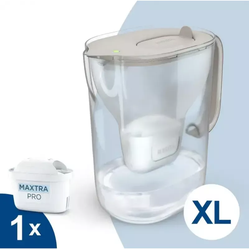 Jarra filtrante de agua BRITA Style ESSENTIAL XL arena con filtro MX Pro Pure Performance