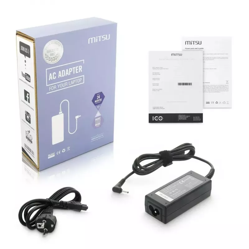 Fuente de alimentación MITSU ZM/AS19342E 19V 3,42A para portátiles y dispositivos portátiles