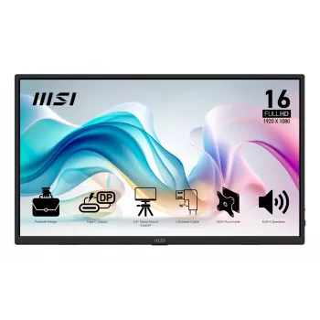 Monitor/TV portátil MSI PRO MP165 E6 Monitor portátil Negro 39,6 cm (15,6