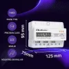 Contador de energía trifásico para carril DIN QOLTEC 50978 — 400 V, 100 A