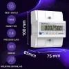 Contador de energía trifásico QOLTEC 50980 — 400 V, 100 A con reset