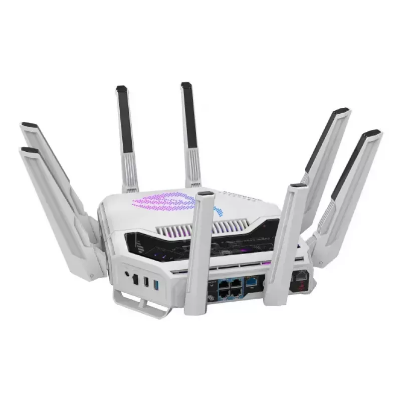 Router ASUS ROG Rapture GT-BE19000AI Wi-Fi 10 Gigabit Ethernet tribanda (2,4 GHz / 5 GHz / 6 GHz) blanco